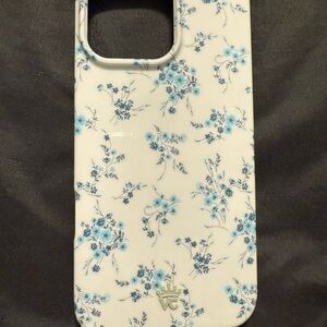 French Blue Floral Velvet Caviar iPhone 16 Pro Max Case (MagSafe)